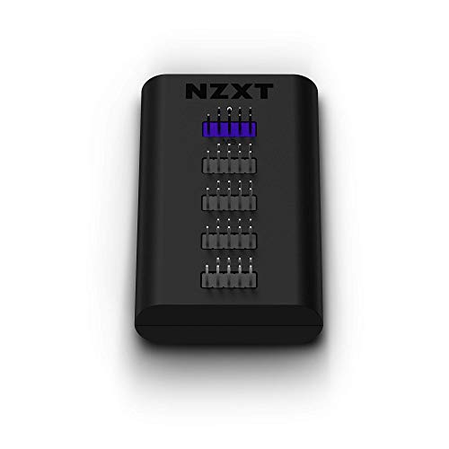 NZXT Interner USB-Hub 3 – AC-IUSBH-M3 – 4 interne USB 2.0 Ports – 3M Dual Lock Bänder – Magnetgehäuse – Plug and Play von NZXT