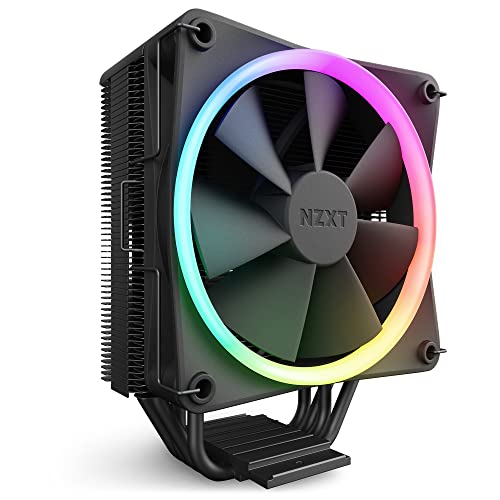 NZXT T120 RGB Air Cooler - RC-TR120-B1 - CPU Luftkühler - 120mm Lüfter - Direktkontakt Technologie - 4 Kupfer-Heatpipes - Optional 2 möglich - passend für Intel und AMD Sockel - Schwarz von NZXT