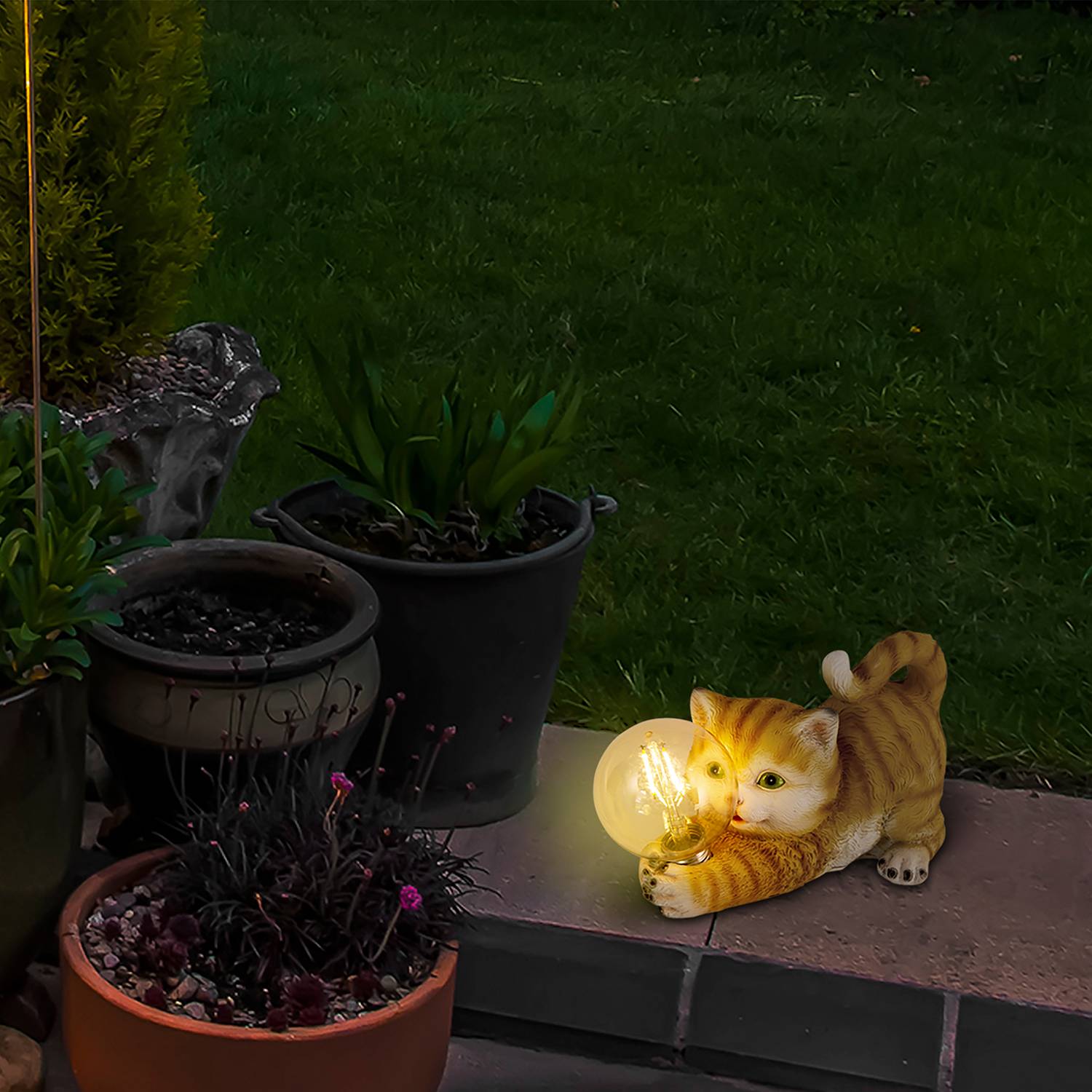 LED-Solarleuchte Katze von Näve