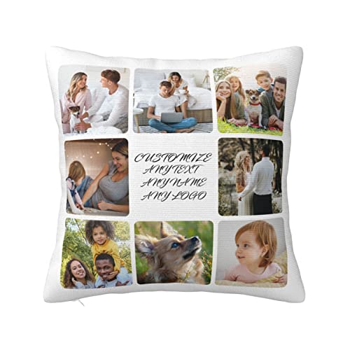 Naispanda Personalisierte Foto Kissenbezug Kissenhülle Bild Sofa Heim Dekor Kissen Hülle Personalisiert Dekorativ Kissenbezug Haustierkissen Koffer Geschenke Geburtstag Hochzeit Andenken 12"x12" von Naispanda