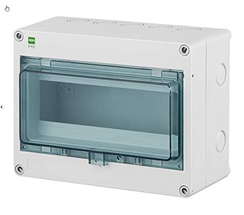 Kleinverteiler HERMETICA IP65 400V AC Feuchtraum Aufputz Transparent (8+2 Modulen 2204-01) von Naka24