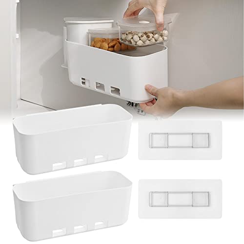 Naseom 2 Stück Küche Ausziehbare Organizer Schubladen Aufbewahrungsbox 28.1 x 11.5 x 11.3cm Schrank Korb von Naseom