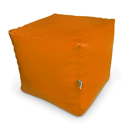 Natalia Spzoo® Sitzwürfel aus Kunstleder zum sitzen Spielen usw. super leicht (Orange) von Natalia Spzoo