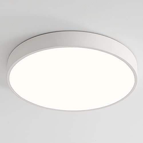 Natsen LED Deckenleuchte Deckenlampe 48W Warmweiß 3000K Weiß Runde für Wohnzimmer Schlafzimmer Büro Küche Flur (50 * 50 * 4cm) von Natsen