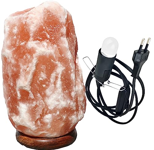 LED Salzlampe 2-3 kg Salz Kristall Stein Salzleuchte Nachtlampe Salzkristalllampe - Natürliche Beleuchtung - Entspannendes Licht und moderne Effizienz von NaturGut