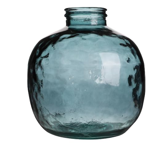 NATURAL LIVING VASE Louise 15L Quarz AUS RECYCELTEM Glas Durchmesser 32CM X H35CM von NATURAL LIVING