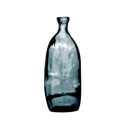 NATURAL LIVING VASE LEA 3L Saphir AUS RECYCELTEM Glas Durchmesser 13CM X H35CM von NATURAL LIVING