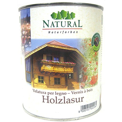 Natural Holzlasur, 0,75 Liter in Vulkanrot von Natural