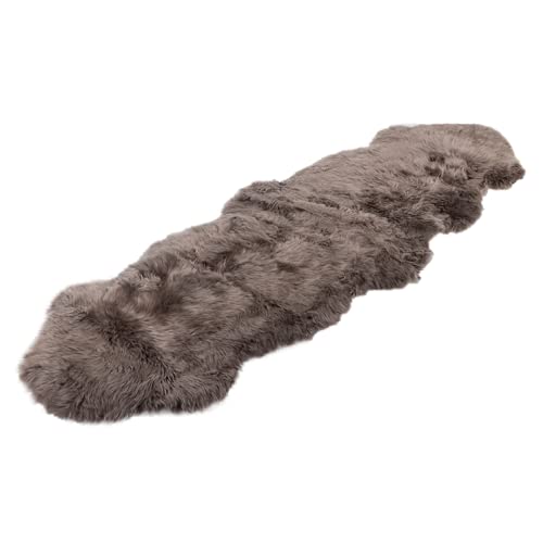 Naturally Sheepskins großer Schaffell Teppich, ca. 180cm x 55cm, Düsteres Lila, echte Schafwolle, ökologischer Herstellung, Bettvorleger, Wohnaccessoire… von Naturally Sheepskins