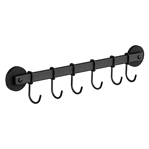 Navaris Magnet Hakenleiste für den Grill - magnetische Haken für Grill- und Küchenutensilien - Magnet Halter ohne Bohren - 6 Haken Küchenleiste von Navaris