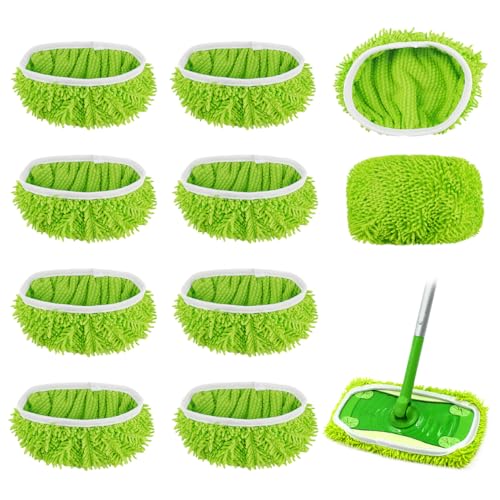 10 Stück für Swiffer Bodentücher Tücher Bezug Mikrofaser Set,25,4x11,5cm Wiederverwendbar für Swiffer Sweeper Mop Bodenwischer Nass Trocken Wischmopp Bezug, für Holzböden, die Reinigung von Hartböden von Neiveino