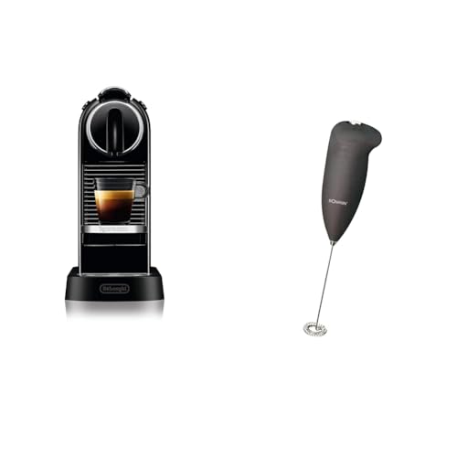 Nespresso De'Longhi EN167.B Citiz Kaffeekapselmaschine, mit Hochdruckpumpe & Bomann® Milchaufschäumer | elektrischer Milchaufschäumer mit Soft Touch-Gehäuse von Nespresso