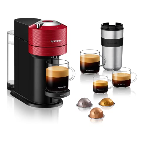Nespresso XN9105 Vertue Next Kaffeekapselmaschine | Espressomaschine von Krups | verschiedene Größen | 5 Tassen | Zentrifusion-Technologie | 30 Sekunden | WLAN | Bluetooth | Rot von Nespresso