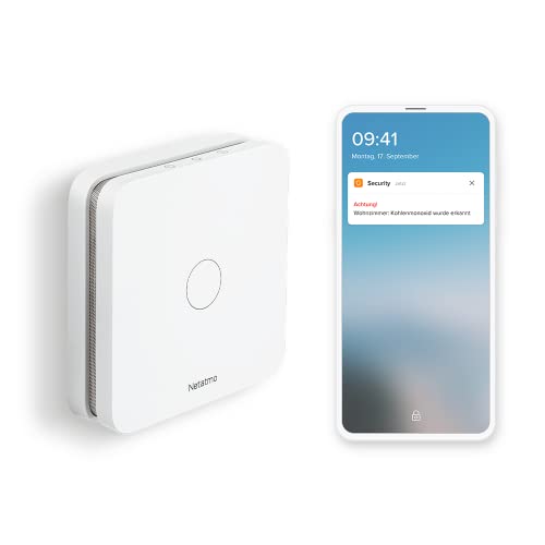 Netatmo - Smarter Kohlenmonoxidmelder, WLAN, 10-Jahres-Batterie, 85 dB Alarm, Selbsttest-Funktion, kein Smart-Home-System nötig, Zertifizierungen EN 50291 und NF, NCO-DE von Netatmo