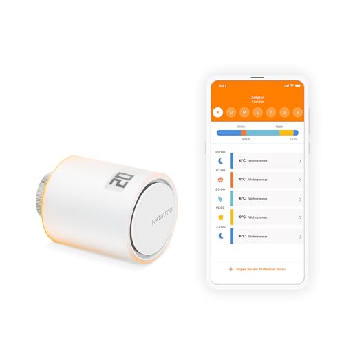 Netatmo Smartes Heizkörperthermostat WLAN, Zusatzmodul für das Smarte Heizkörperthermostate Starterpaket und für den Smart Thermostat, Energie sparen & Komfort steigern, NAV-AMZ von Netatmo