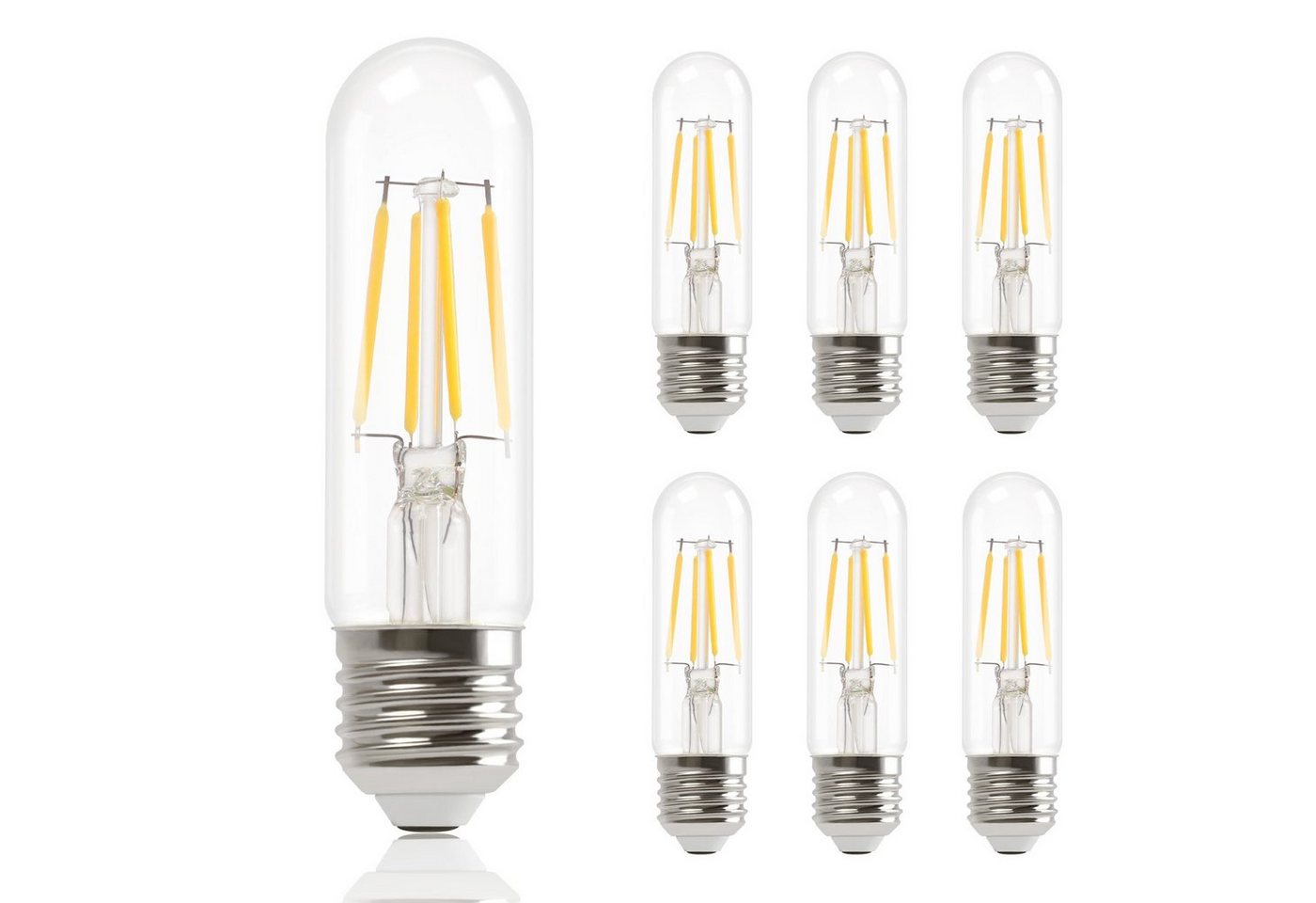 Nettlife LED-Leuchtmittel E27 LED Warmweiss Glühbirnen Vintage T30 Lampe E27 Birnen 4W 2700K, E27, 6 St., Warmweiss von Nettlife