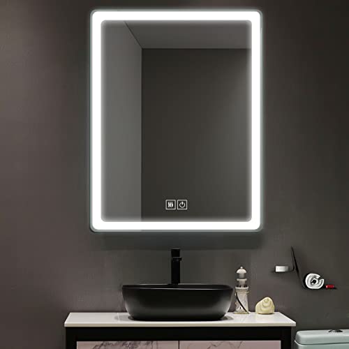 NeuType Badspiegel mit Beleuchtung Badezimmer Spiegel mit Touch-Schalter, Dimmbar, 3 Lichtfarbe Einstellbare Badezimmerspiegel mit Beleuchtung, Beschlagfrei 81x101.5 cm von NeuType