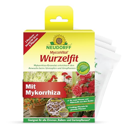Neudorff MyccoVital Wurzelfit – Natürlicher Mykorrhiza Wurzelaktivator stärkt das Wurzelwachstum aller Pflanzen mit farbintensiven, üppigen Blüten, 27 g von Neudorff
