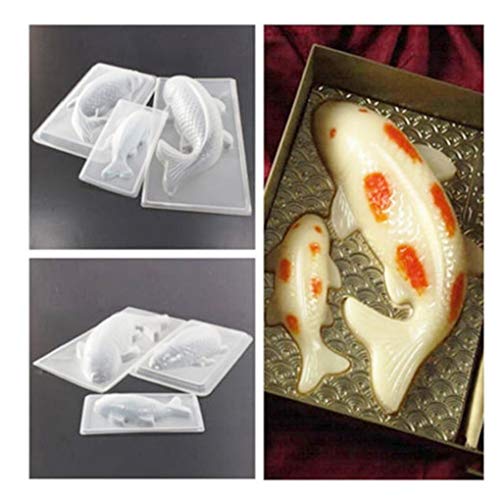 Newin Star 3D Koi Fisch-Form aus Kunststoff 3D-Form-Kuchen-Schokoladen-Form Sugarcraft Form-Backen-Form-Kuchen-Form-Gelee Puddingform von Newin Star