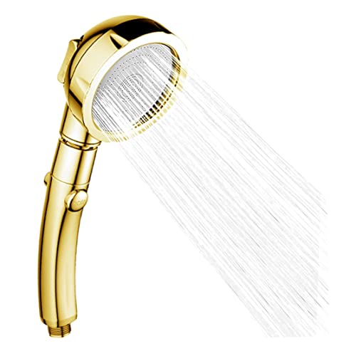 Duschkopf Hochdruck Wasser spart Dusche Handheld Edelstahl Duschköpfe Gold Gold von Newin Star