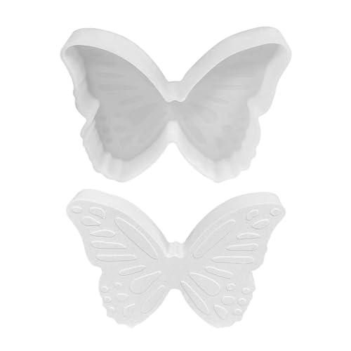 Silikonform Schmetterling, 2 Stück Schmetterling Gipsform Zum Gießen Silikonformen Ostern Silikon Gießform Ostern Schmetterling Giessform Silikon Silikonform Frühling (B-1Pc) von Nexoria