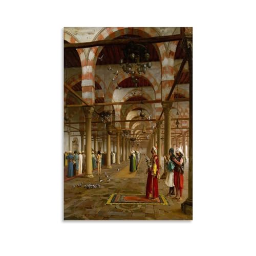 NgAnoh Gebete in der Moschee (1871) von Jean-Leon Gerome Leinwanddruck, Kunst, Leinwand, Gemälde, Dekor, Wanddruck, Fotogeschenke, Heimdekoration, moderne Dekorationen, 30 x 45 cm von NgAnoh
