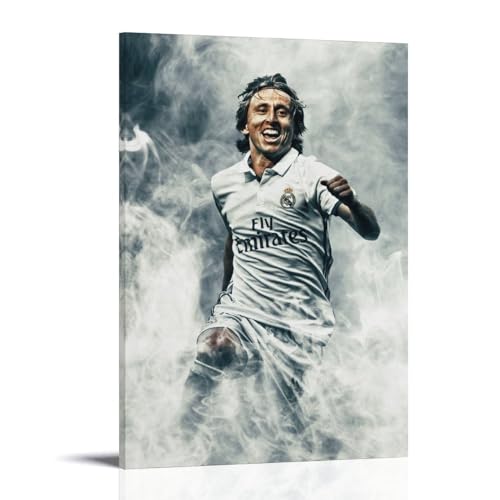 NgAnoh Luka Modric Fußball-Sterne-Kunst-Poster, Geschenke, Leinwand, Gemälde, Wandkunst, dekorative Bilddrucke, moderne Dekoration, 30 x 45 cm von NgAnoh