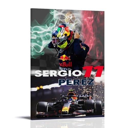 NgAnoh Sergio Perez The Great Racing Champions Poster, Kunstdruck, Wand-Foto, Farbe, hängendes Bild, Familienschlafzimmer, Dekoration, Geschenk, 50 x 75 cm von NgAnoh