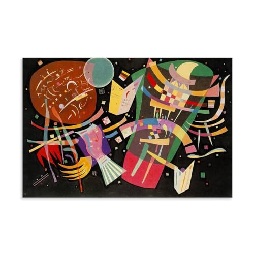 Wassily Kandinsky Leinwanddruck-Poster, Wandkunst, Geschenke, Schlafzimmer, Heimdekoration, hängendes Bild, Leinwandbilder, 40 x 60 cm von NgAnoh