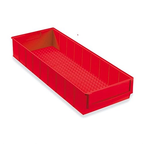 Industriebox 500 B Kunststoff Kasten Kiste Schütte teilbar 500x183x81mm - Rot - Lagerbox Lagerkiste Lagerkasten von NiNeKa