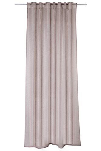 Schlaufenschal Schlaufenvorhang Fenstervorhang | Polyester | Taupe | Transparent | 140x245 cm von Nicht Zutreffend