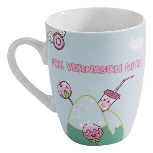 Nici 41450 Tasse, Porzellan, Weiß mit Buntem Aufdruck, 8.3 x 12 x 10.5 cm, 1 Einheiten von NICI