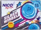 Jugend Feuerwerk NICO® Silber Wirbel 1Pack 6Stück Bodenkreisel von Nico