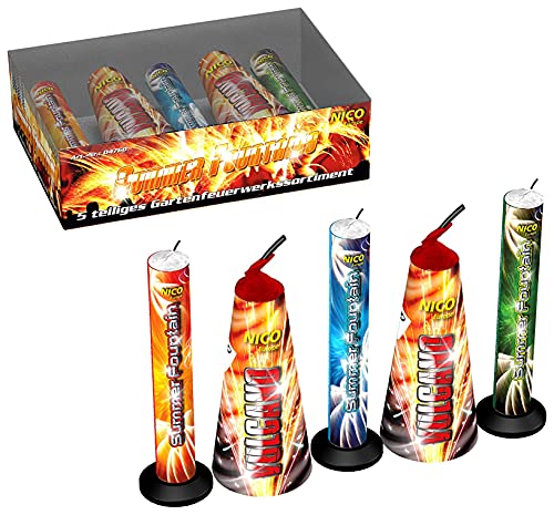 Nico 10 Stück Garten Fontänen Set Feuerwerk Summer Fontains von Nico