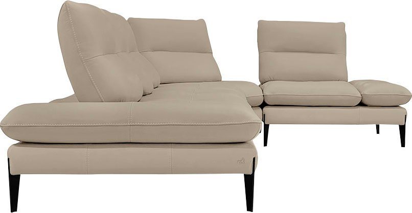 Nicoletti Home Ecksofa Monnalisa, Breite 376 cm, mit Sitztiefen- und Armlehnverstellung von Nicoletti Home