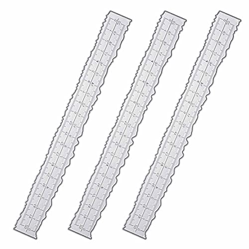 3 Stücke 8,4 Metall Unregelmäßige Lineal Lineal für Papier Herstellung Scrapbooking Dekor Schule Büro Werkzeuge von Niejgay