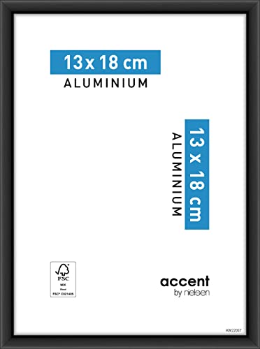 accent by nielsen Aluminium Bilderrahmen Accent, 13x18 cm, Schwarz Matt von accent by nielsen