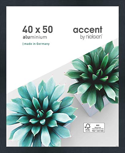accent by nielsen Aluminium Bilderrahmen Star, 40x50 cm, Struktur Schwarz Matt von accent by nielsen