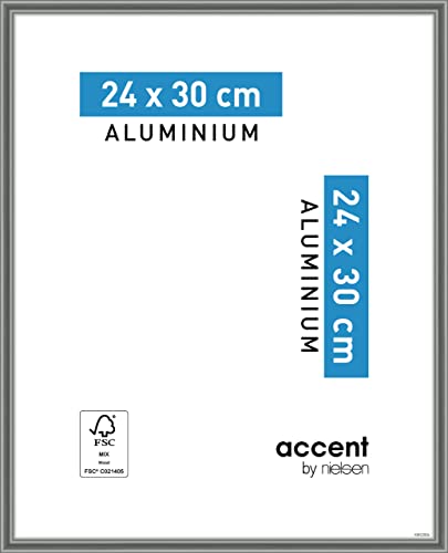 accent by nielsen Aluminium Bilderrahmen Accent, 24x30 cm, Stahlgrau von accent by nielsen