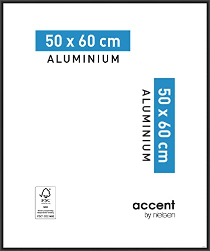accent by nielsen Aluminium Bilderrahmen Accent, 50x60 cm, Schwarz Matt von accent by nielsen