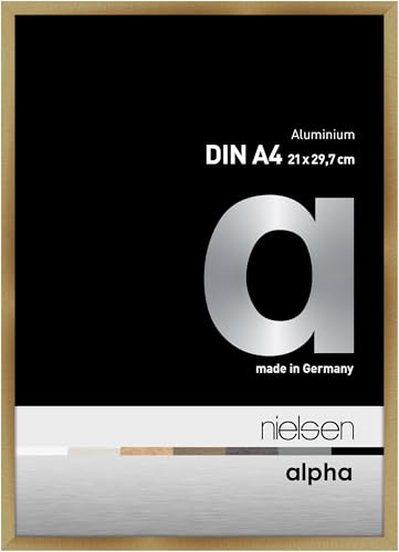 nielsen Aluminium Bilderrahmen Alpha, 21x29,7 cm (A4), Brushed Amber von nielsen