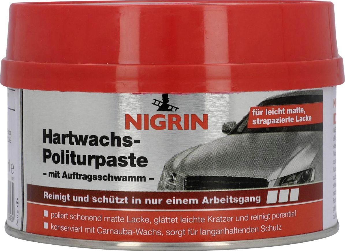 Nigrin Hartwachs-Politurpaste mit Auftrageschwamm 250ml von Nigrin