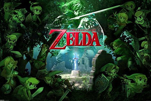 Nintendo The Legend of Zelda Poster Link Schwert (91,5cm x 61cm) + Original tesa Powerstrips® (1 Pack/20 STK.) von Nintendo