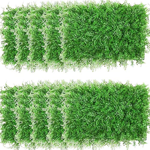 Nisorpa 12 Stück Künstlich Pflanzenwand Künstliche Hecke Sichtschutz 60x40cm Efeu Pflanzen Künstliche Hängend Grüne Sichtschutz für Innendekoration Gartenbegrünung Szenenlayout von Nisorpa