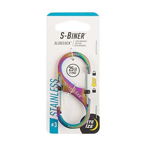 Nite Ize LSB3-07-R3 S-biner Slidelock Edelstahl Doppelkarabiner, Spectrum, Size #3 von Nite Ize