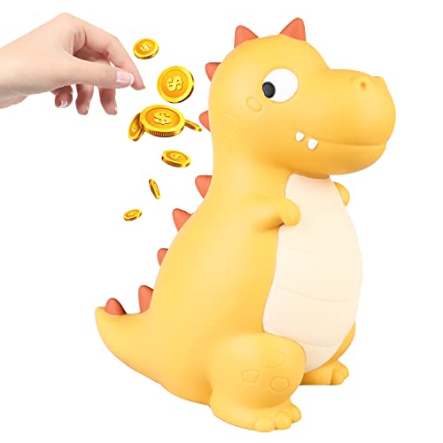 Dinosaurier Spardose Kinder Dinos Sparschwein: Dinosaurier Sparschwein Mädchen Jungen Spardosen für Dekoration, Bruchsichere Sparschwein, Sicheres PVC-Material Gut für Dekoration, Spielzeug, Geschenk von Nizirioo