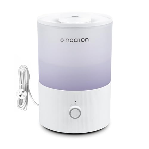 Noaton Essential Luftbefeuchter, 3,3L Top-fill, 33H Laufzeit, 7-Farben-Nachtlicht, Leiser Raumluftbefeuchter, 360°Drehbare, für Kinderzimmer und Pflanzen Schlafzimmer von Noaton