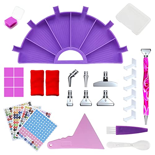 Nofaner 5D Diamond Painting Zubehör, Diamond Painting Stift Tray Kits, DIY Diamant Malerei Tools, Painting Werkzeug Set für Erwachsene Kinder Kunst Handwerk von Nofaner