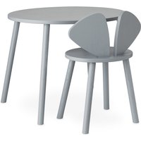 Nofred - Mouse School Set (Junior - Stuhl und Tisch), grau von Nofred