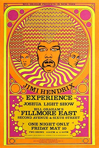 Jimi Hendrix Concert Blechschild Retro Blech Metall Schilder Poster Deko Vintage Kunst Türschilder Schild Warnung Hof Garten Cafe Toilette Club Geschenk von None Brand